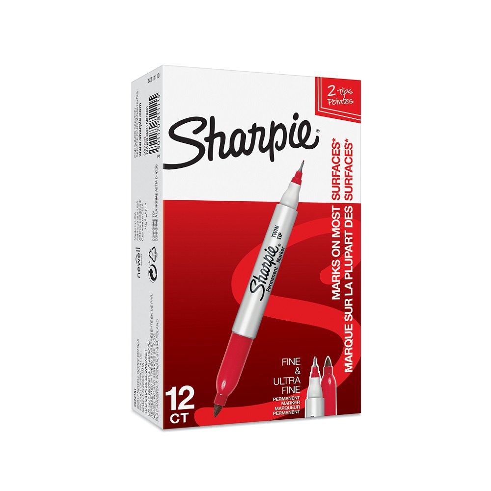SHARPIE PERMANENTNI MARKER TWIN TIP CRVENI - Слика 5