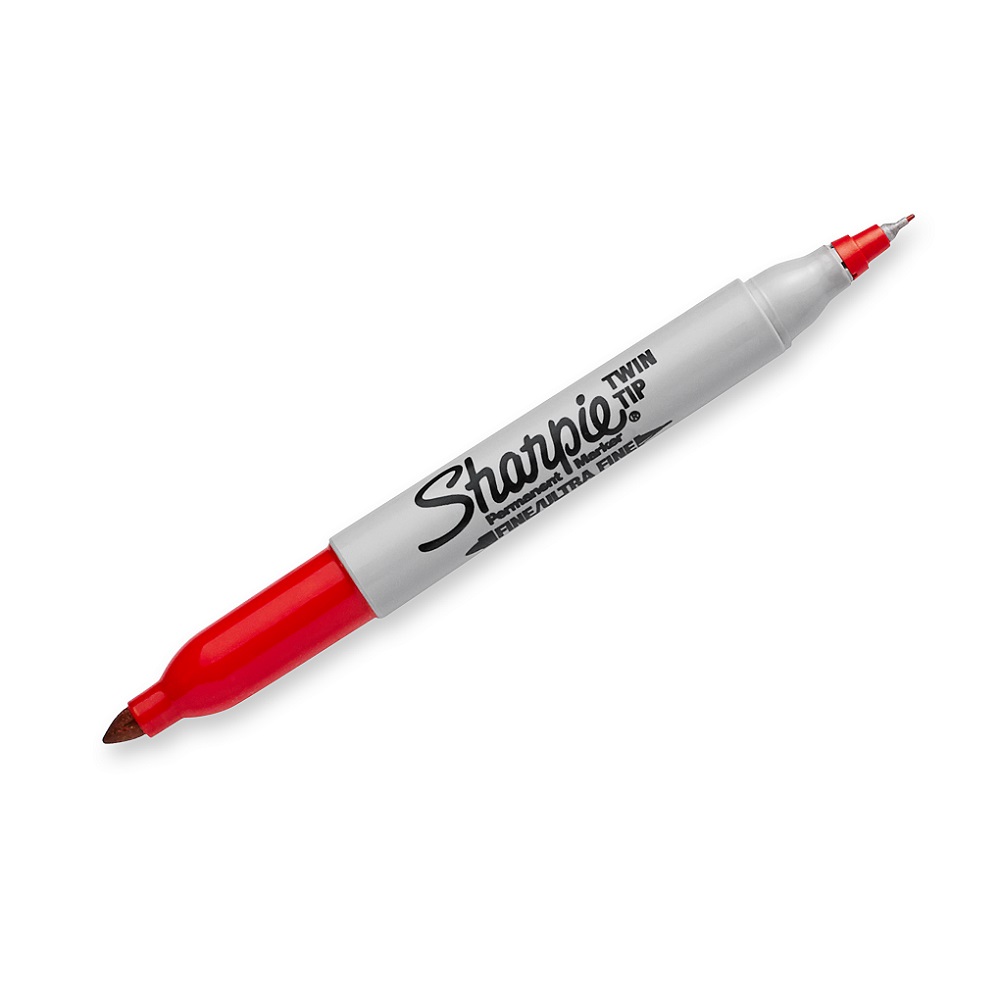 SHARPIE PERMANENTNI MARKER TWIN TIP CRVENI
