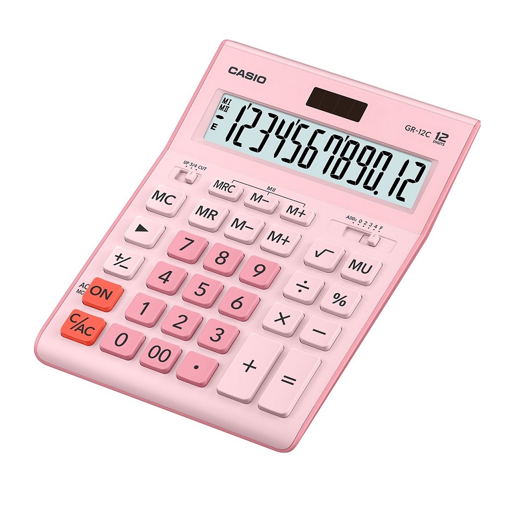 CASIO KALKULATOR GR 12 LIGHT PINK