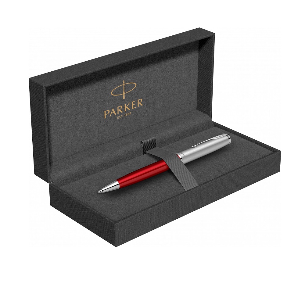 PARKER Hemijska olovka Royal Sonet Silver Red CT - Slika 5