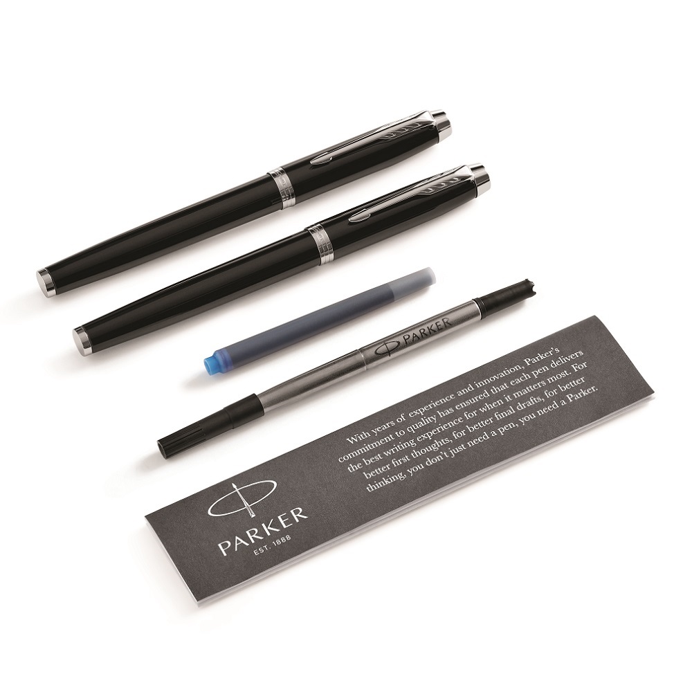 PARKER poklon SET Royal IM Black CT - Nalivpero + Roler - Slika 4