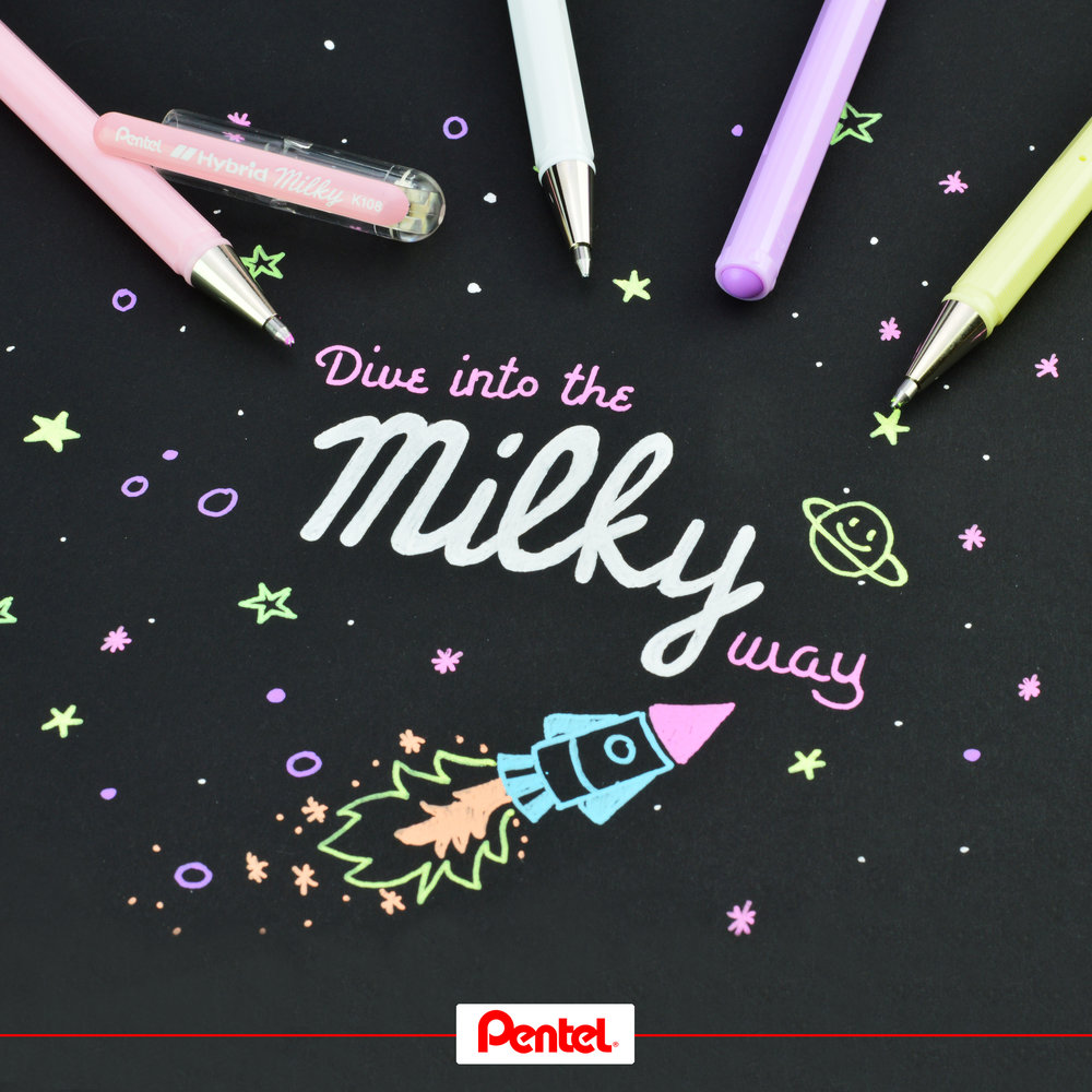 PENTEL Hemijska olovka K-108 PASTEL MILKY 0.8mm - Slika 4