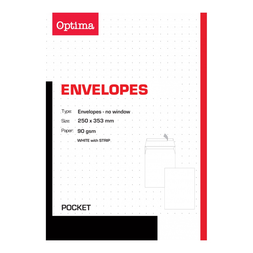 OPTIMA koverte 25x35 bez prozora 250 kom.