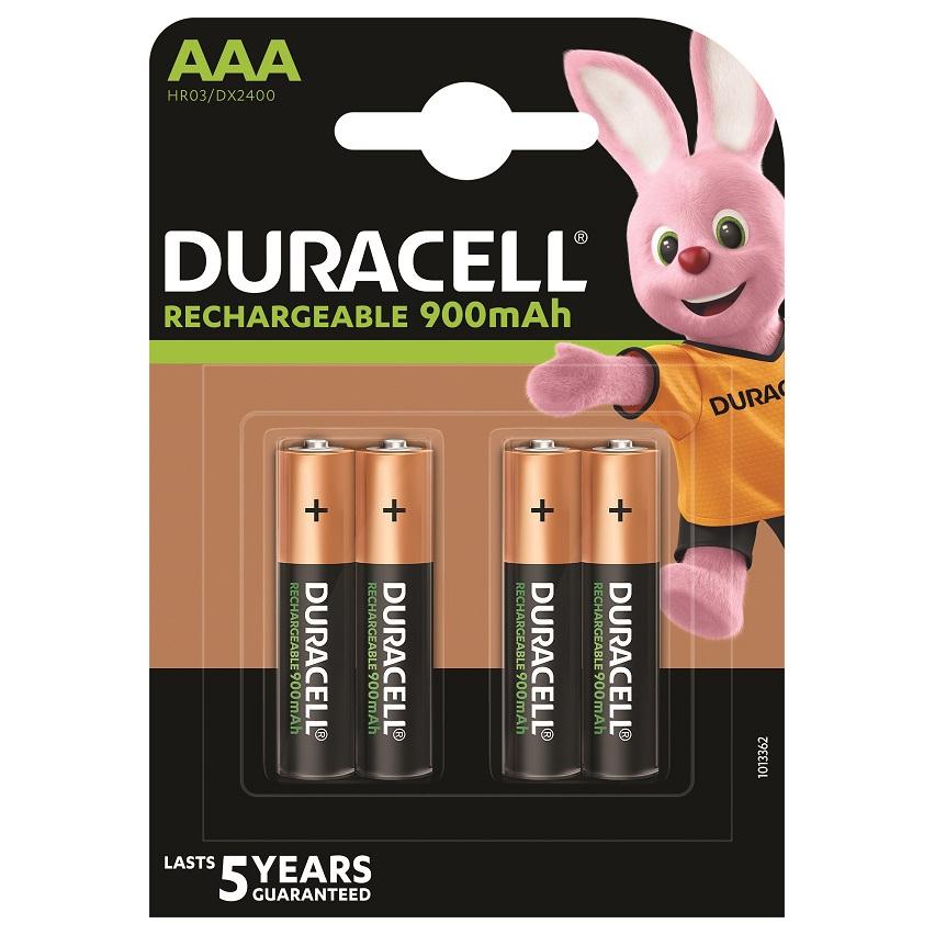 DURACELL Punjive baterije AAA 900mAh - 4 kom