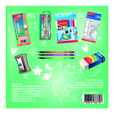 MAPED školski set - Smiling planet