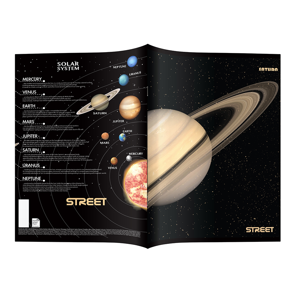 STREET Sveska sa mekom koricom PLANETS