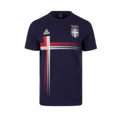 PEAK muška olimpijska majica 93199 pariz 2024 navy teget serbia