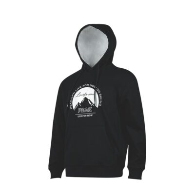 PEAK muški duks sa kapuljačom fw6234017 black crni flis